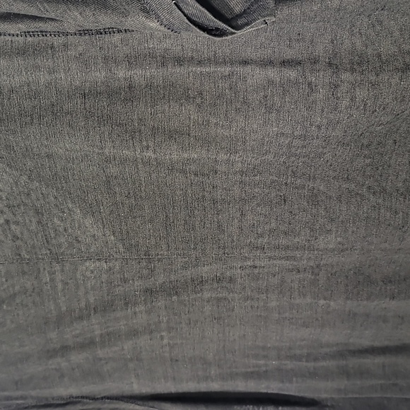 Divided Grunge Distressed Black Asymmetrical Hem V-Neck Top - Picture 7 of 8